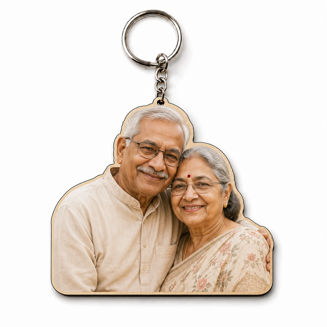 Dada Dadi Photo Keychain
